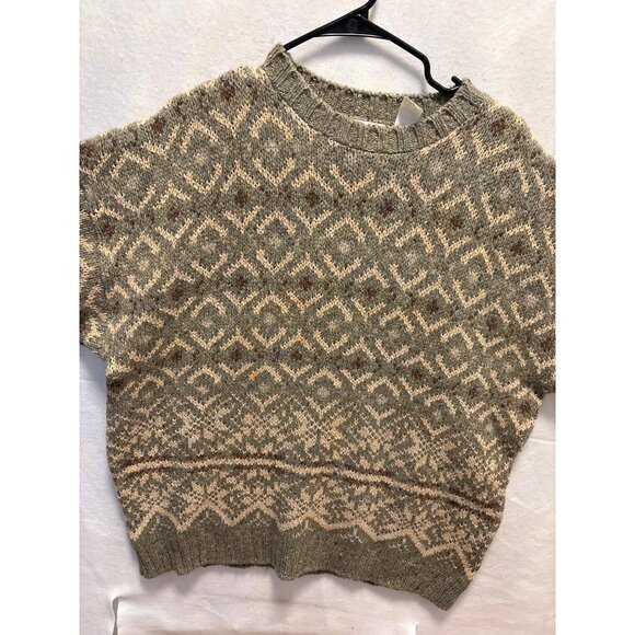 Claiborne Vintage Wool Blend Sweater L Geometric Pattern USA Made - Picture 2 of 9